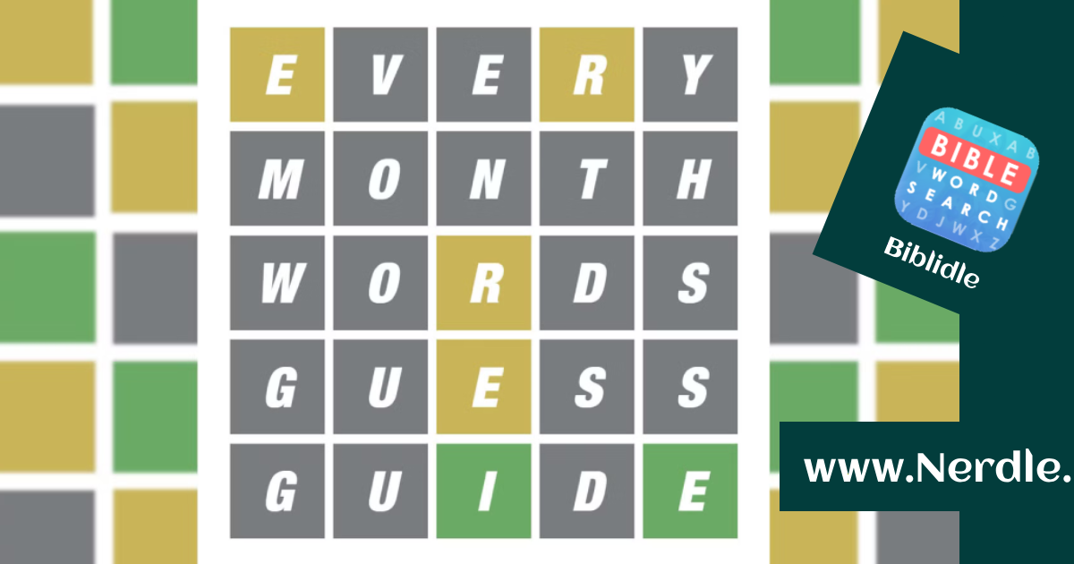 Biblidle - Play now at nerdle Game online