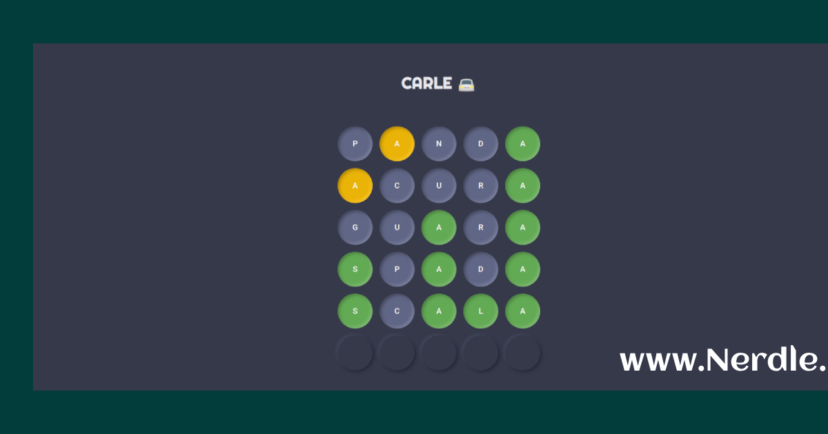 Carle - Play now at nerdle game online